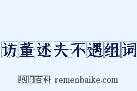 访董述夫不遇组词是什么意思的图片
